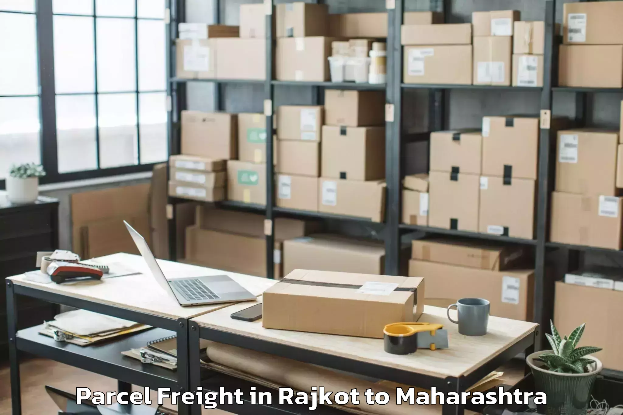 Top Rajkot to Narkhed Parcel Freight Available